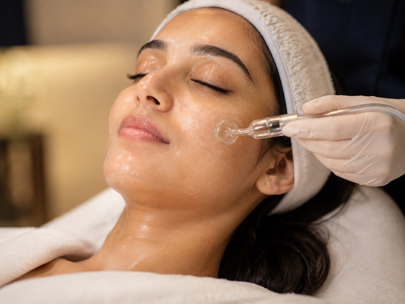 HydraFacial treatment in progress at Perfect 5 Clinic